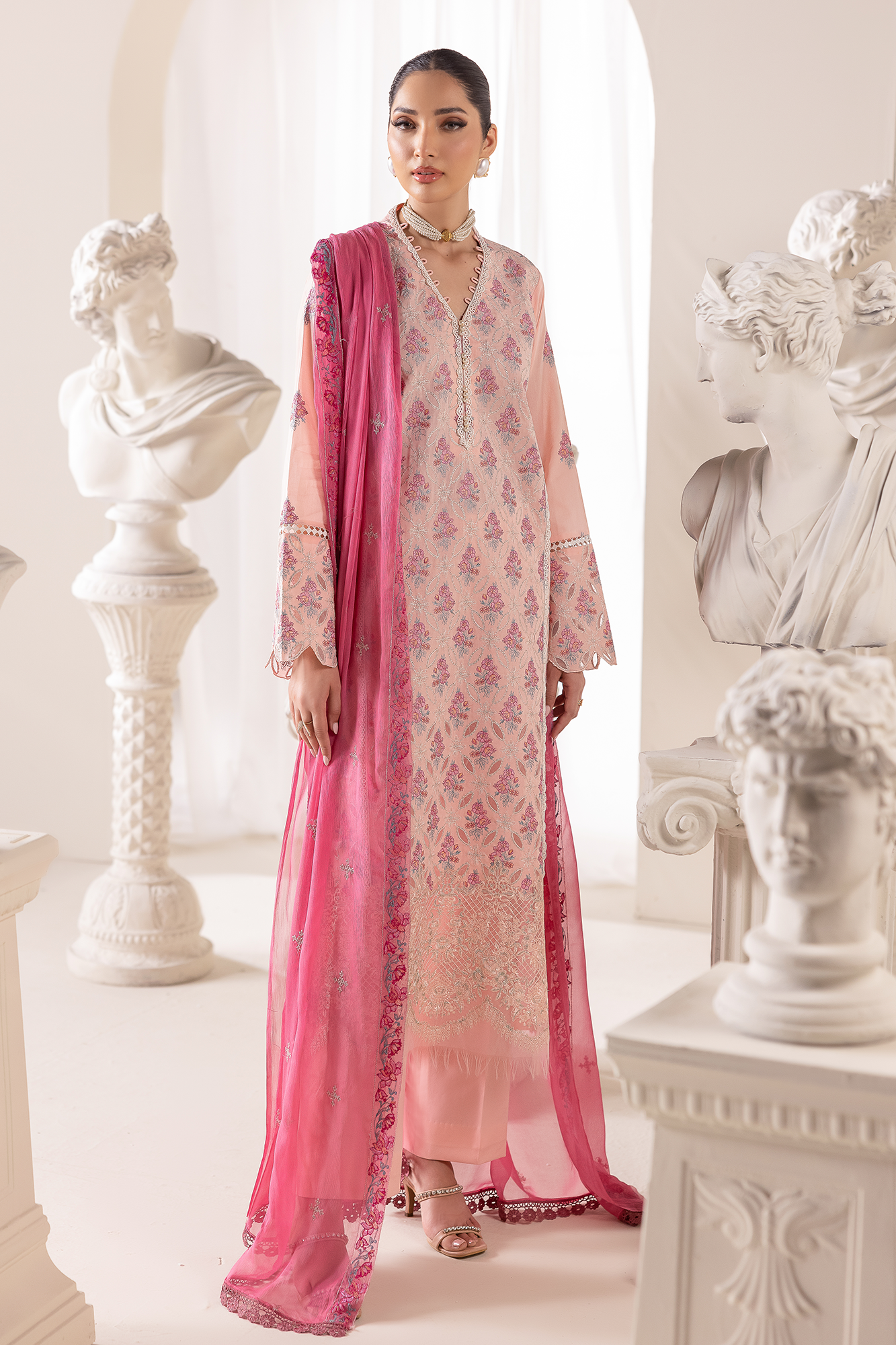 Rajbari | Premium Edition |Embroidered Chiffon Dopatta 02