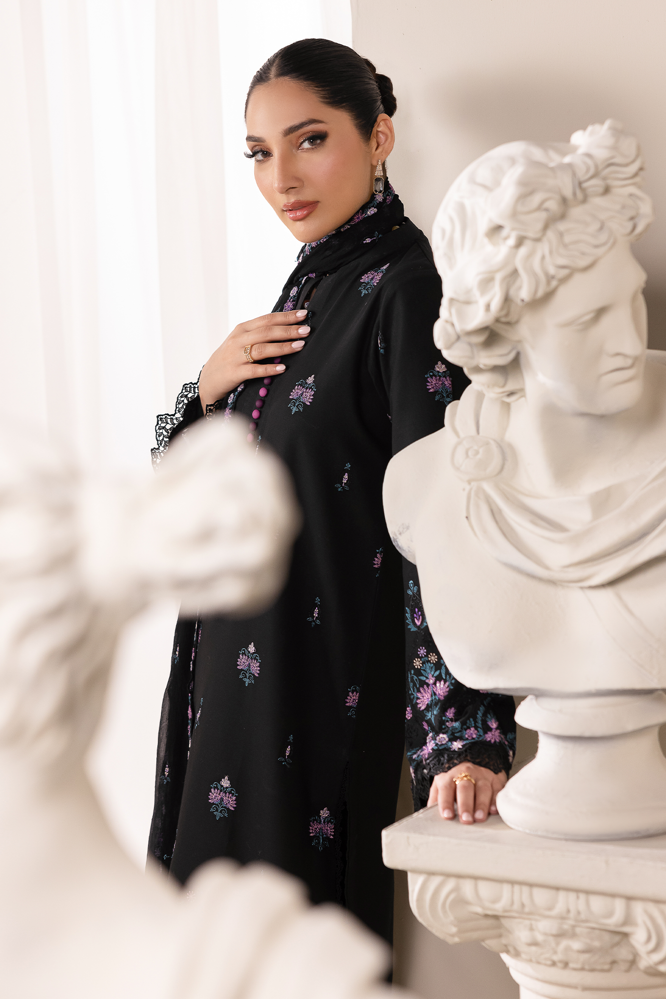 Rajbari | Premium Edition | Embroidered Chiffon Dopatta 01