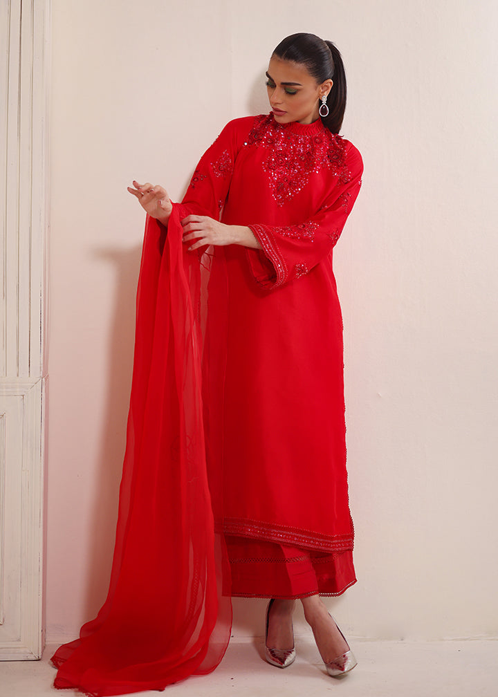 Umsha | Luxury Pret | RAVISIHING SCARLET
