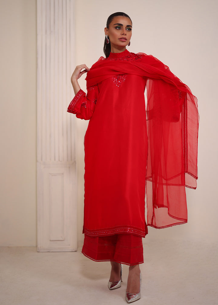Umsha | Luxury Pret | RAVISIHING SCARLET