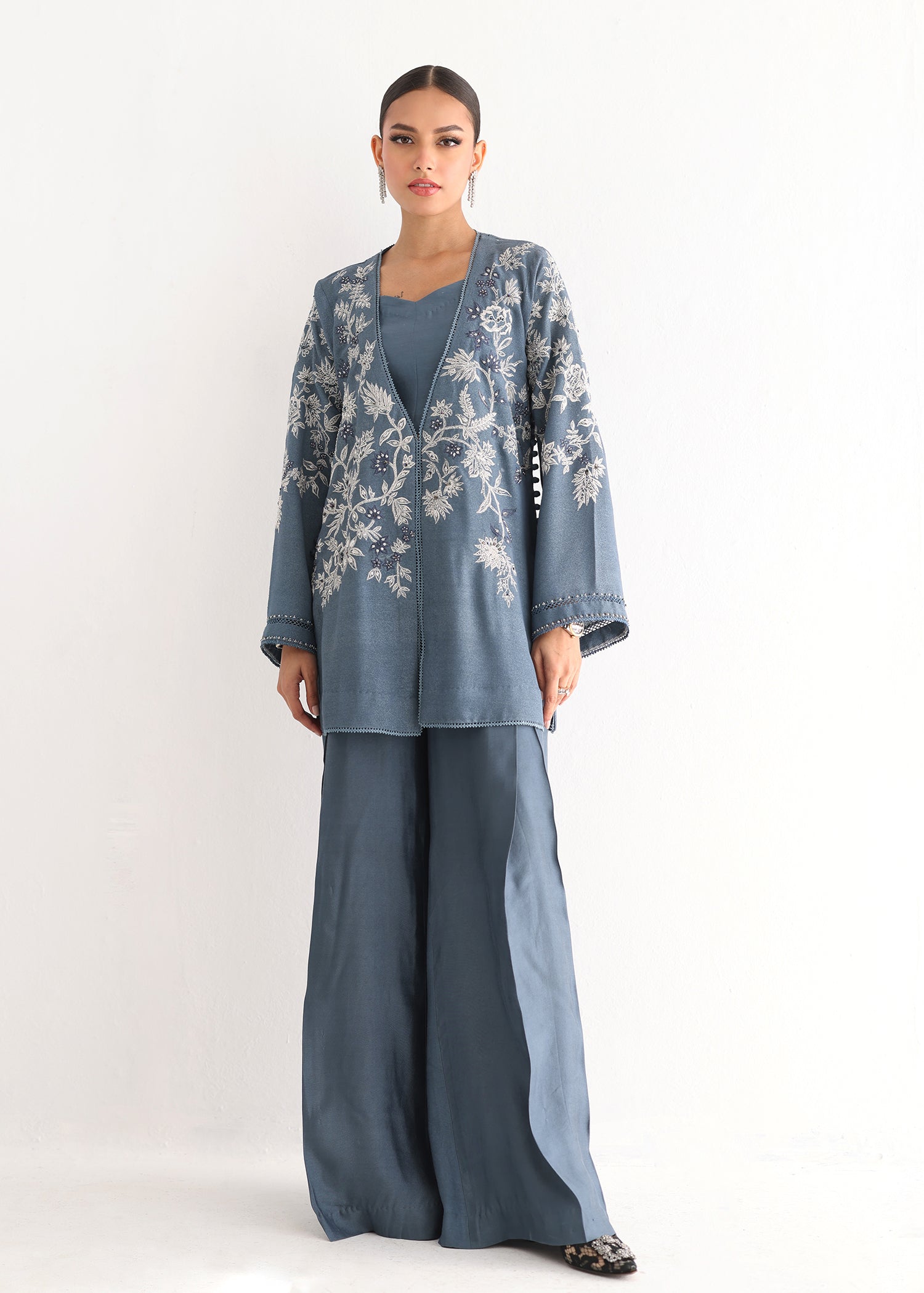 Umsha | Luxury Pret | BLUE STONE GLOSS