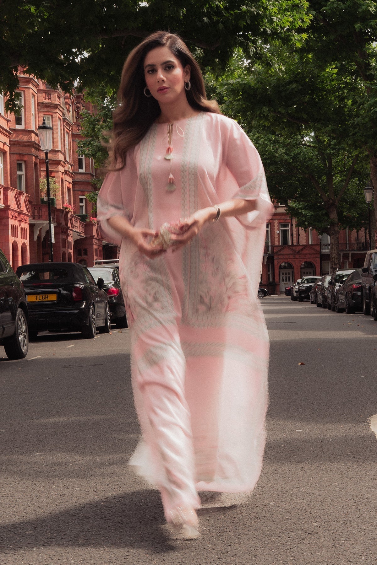 Erum Khan I Kaftan Edit I Fuchsia Fire