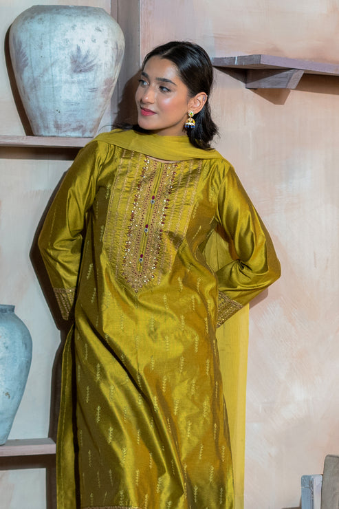 Kross Kulture | Luxury Baharaneh | Tazehro (Olive) KLX-00930