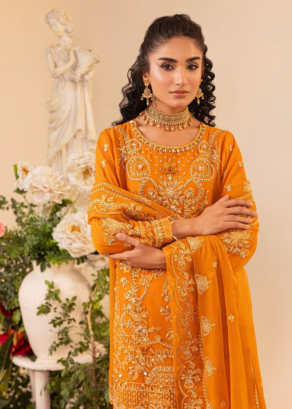 Diara Couture | Tabeer Formals | SF-05 - ORANGE