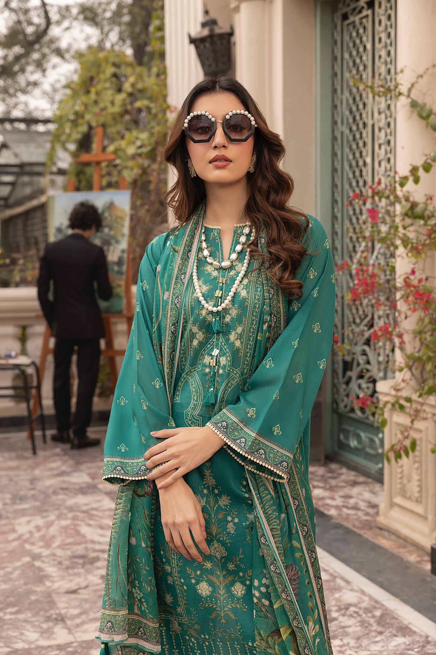 LSM | Embroidered and Printed Lawn | LG-MM-0306