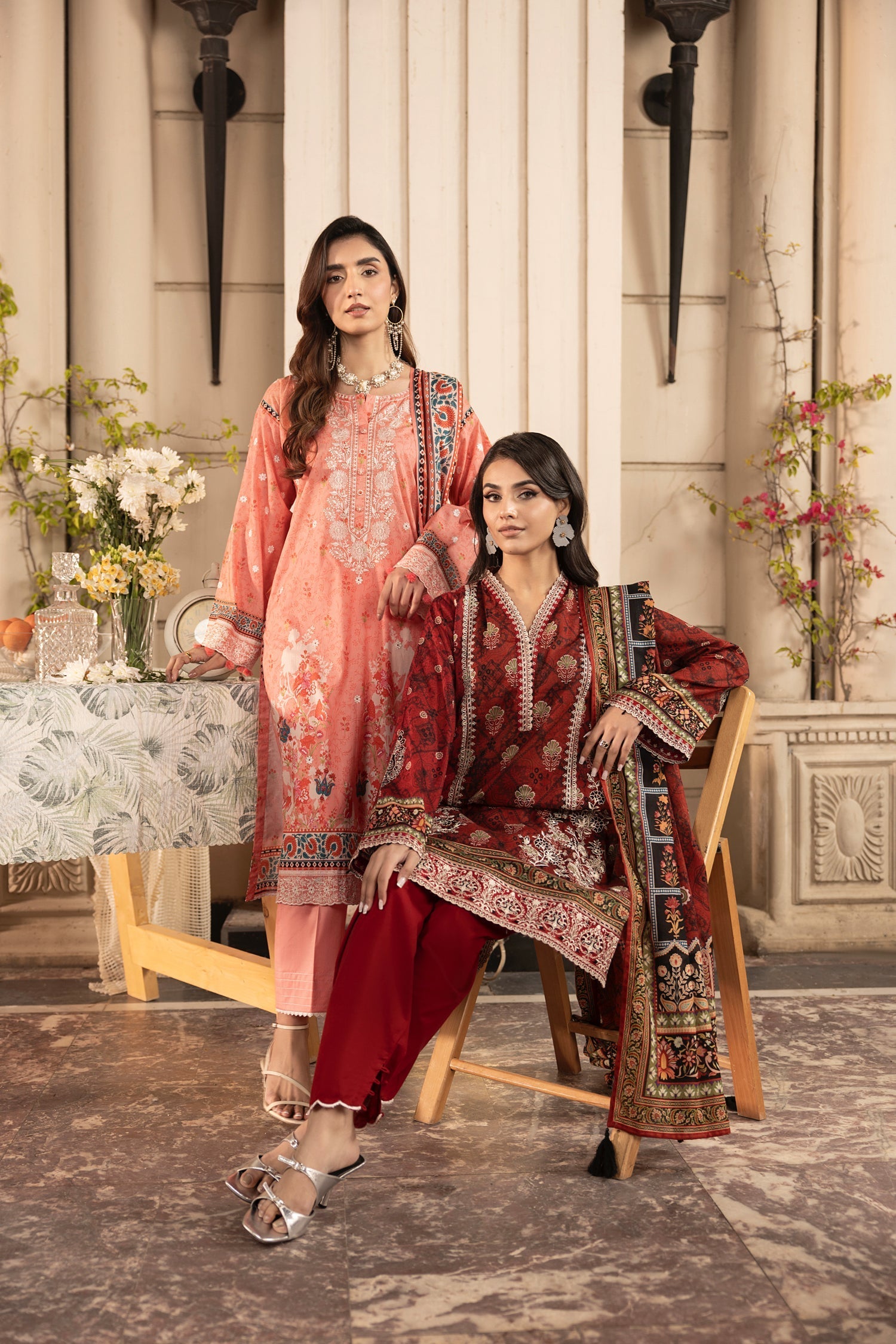 LSM | Embroidered and Printed Lawn | LG-AR-0132