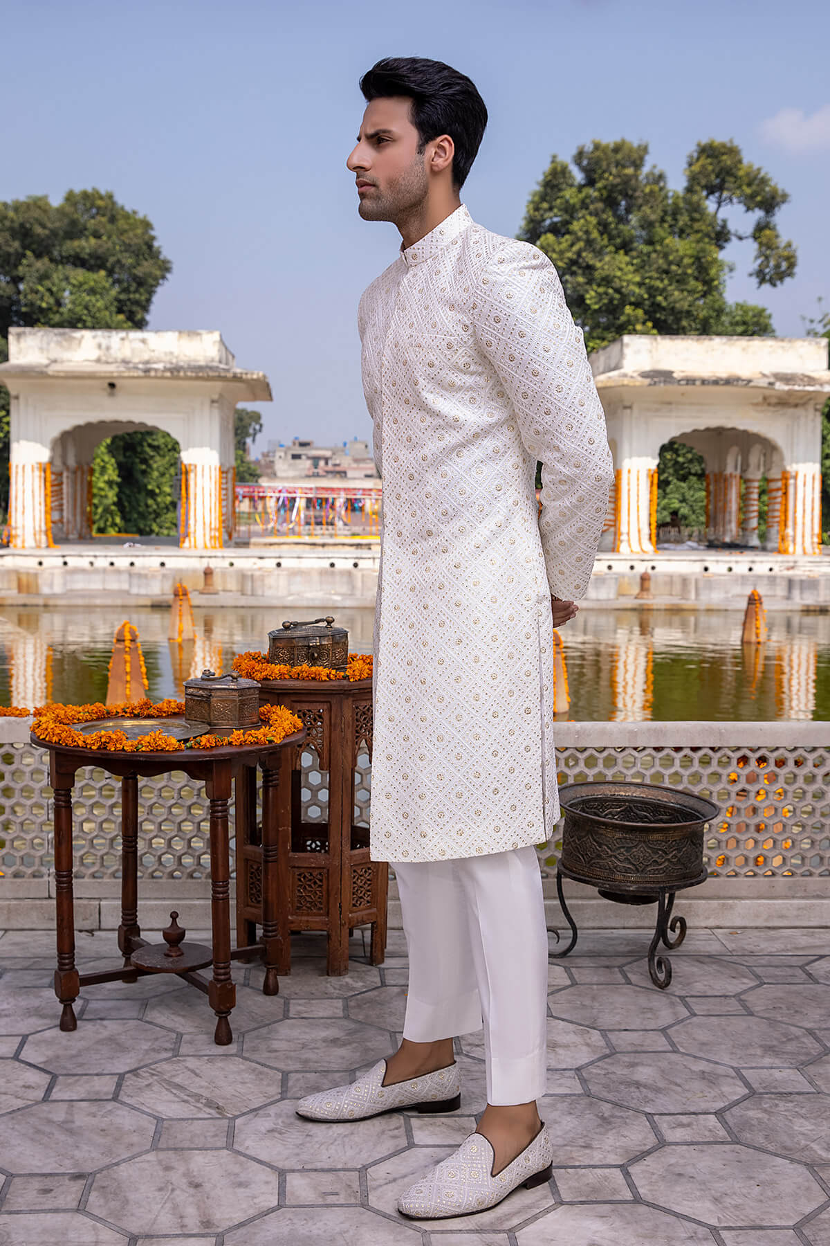 Pakistani Menswear | Mina Kashif | Sherwani D-07