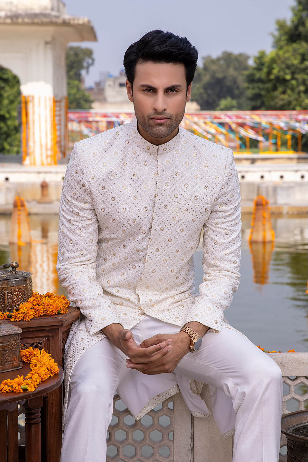 Pakistani Menswear | Mina Kashif | Sherwani D-07