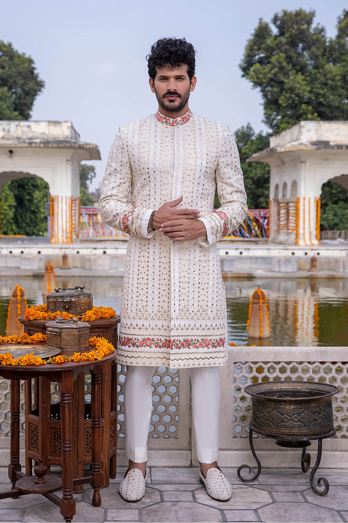 Pakistani Menswear | Mina Kashif | Sherwani D-16-B