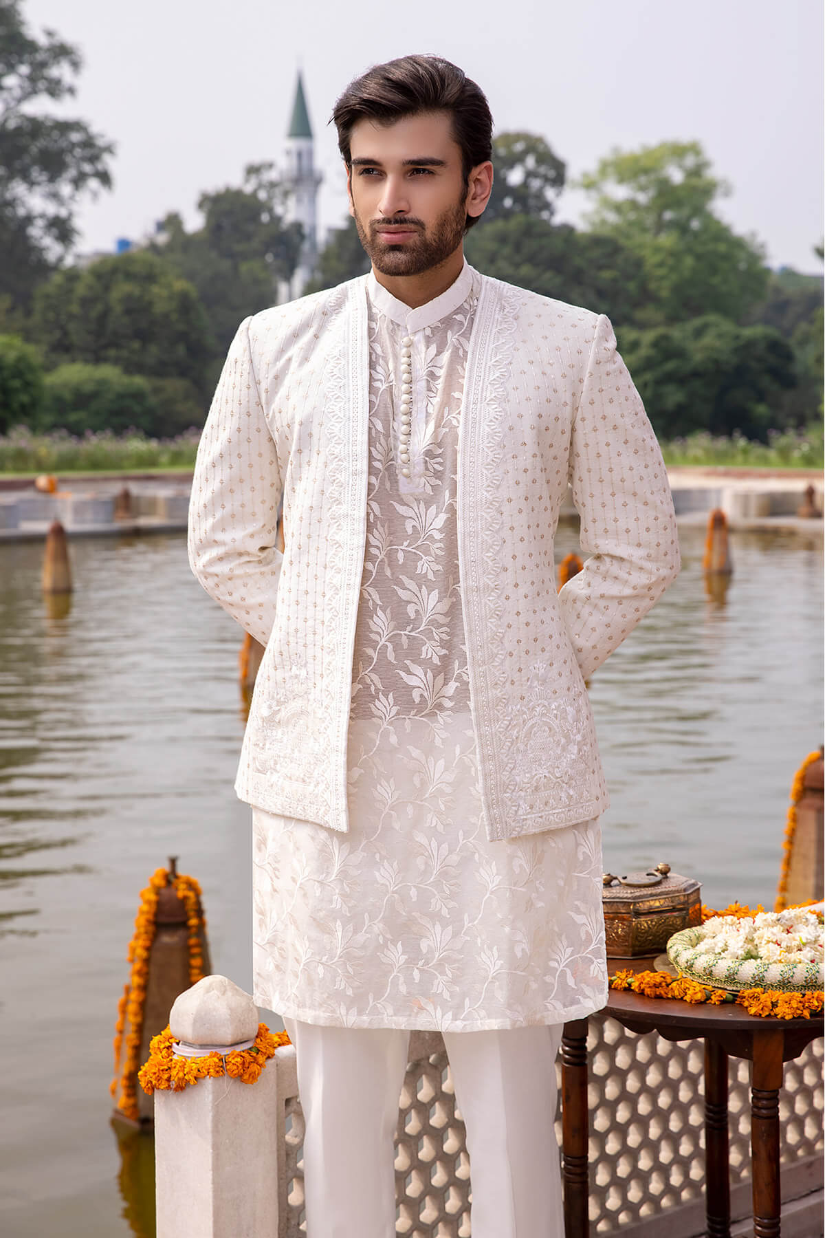 Pakistani Menswear | Mina Kashif | Sherwani D-17