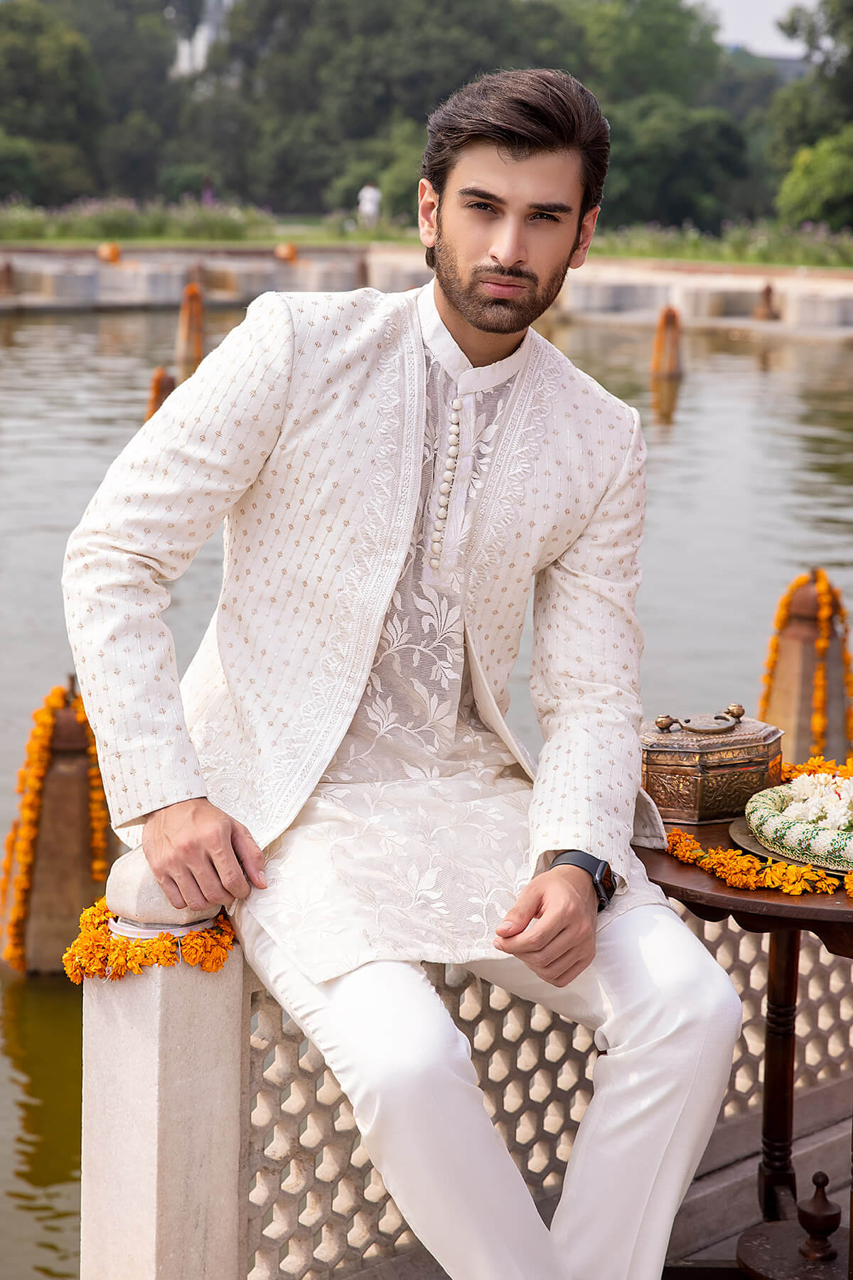 Pakistani Menswear | Mina Kashif | Sherwani D-17