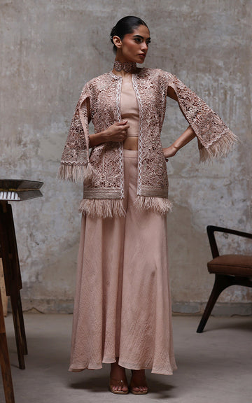 Threads and Motifs | Formal Dresses 25 | Organza Embroidered Jacket With Inner