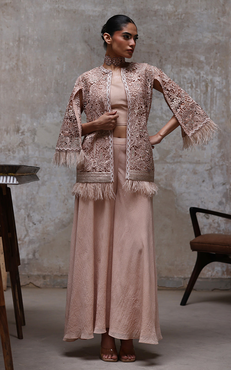 Threads and Motifs | Formal Dresses 25 | Organza Embroidered Jacket With Inner