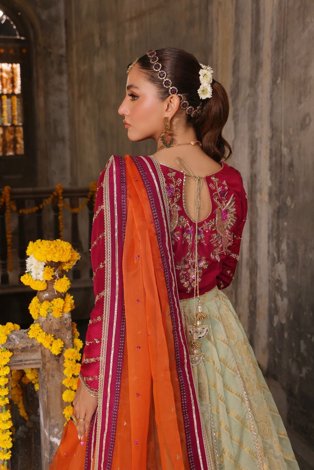 Wahaj M Khan | Banno Wedding Formals | Mahnoor Bano Magenta Tri- Set