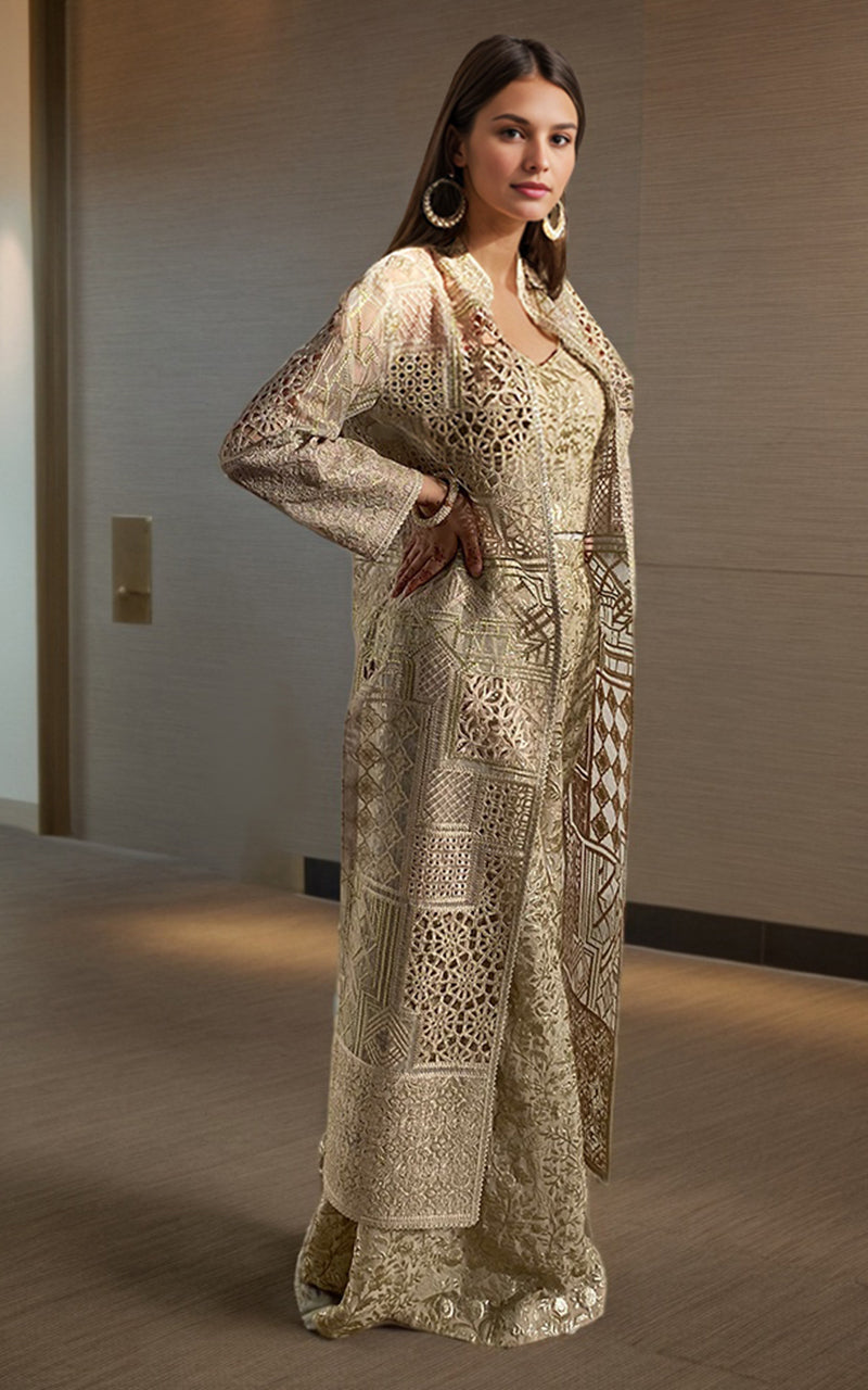 Threads and Motifs | Formal Dresses 25 | Embroidered Jacket With Blouse