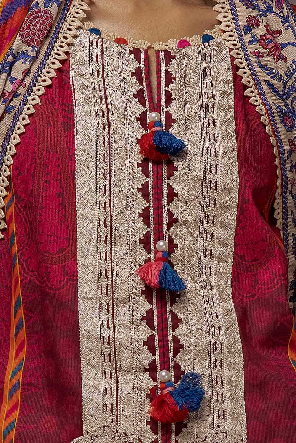 Gul Ahmed | Winter Collection 24 | Cotton Net Dupatta CD-42001