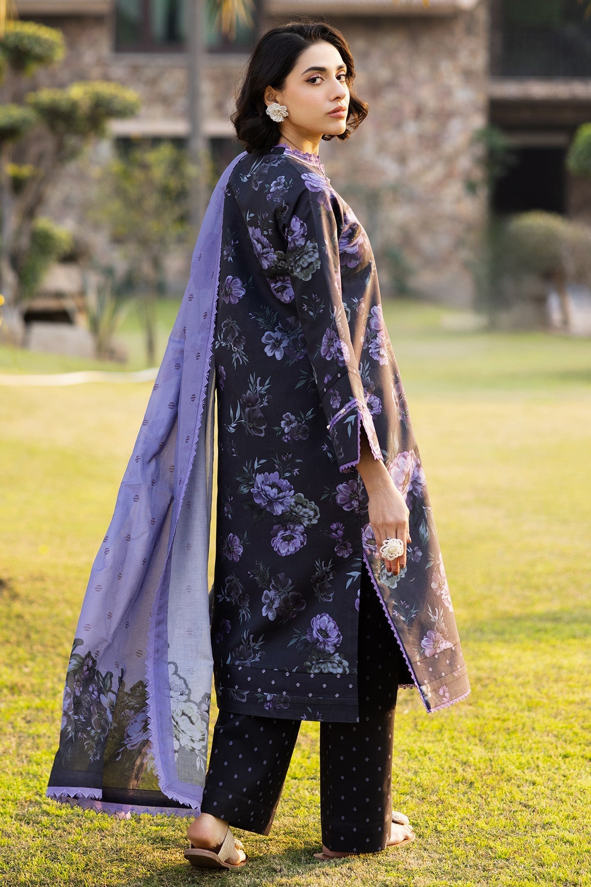 Alizeh | Sheen Lawn Prints 25 | AF-PL-6028-Bluebell