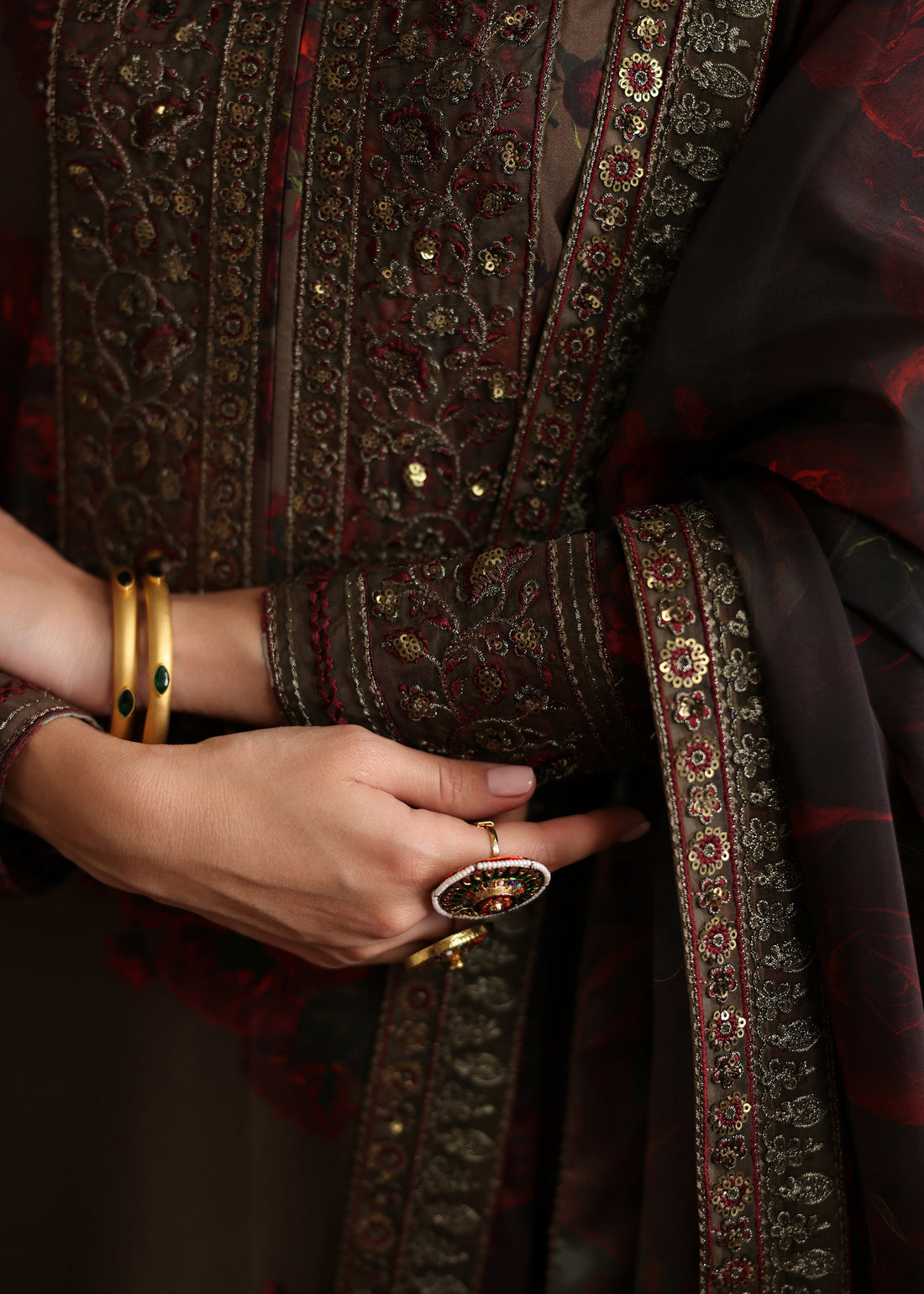 Humjoli | Rehana Luxury Collection | BROWN ROME