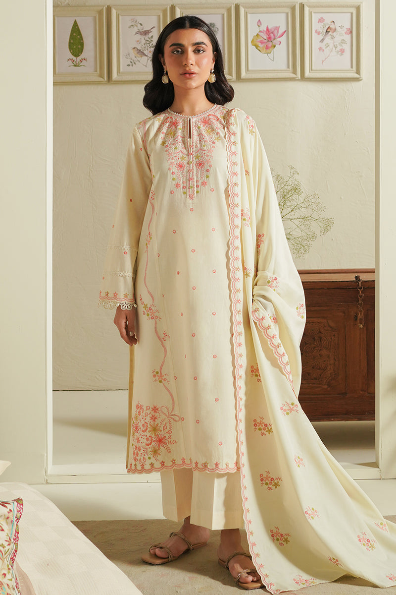 Cross Stitch | Mahiri Embroidered Lawn 24 | IVORY BLOSSOM