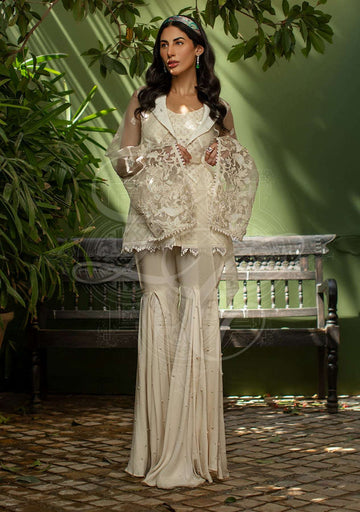Layla Chatoor | Luxury Pret | Ivory Short Jacket
