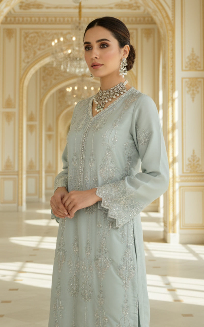 Threads and Motifs | Formal Dresses 25 | Embroidered Shirt With Dupatta And Trouser