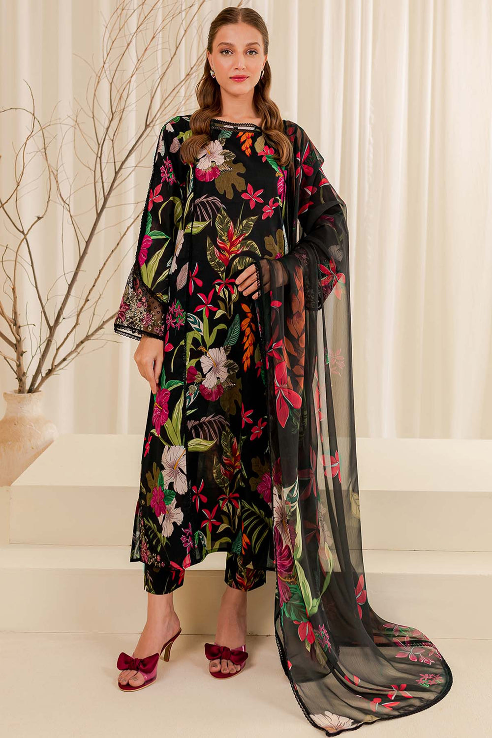 Farasha | Printed Essentials | Ebony Passion