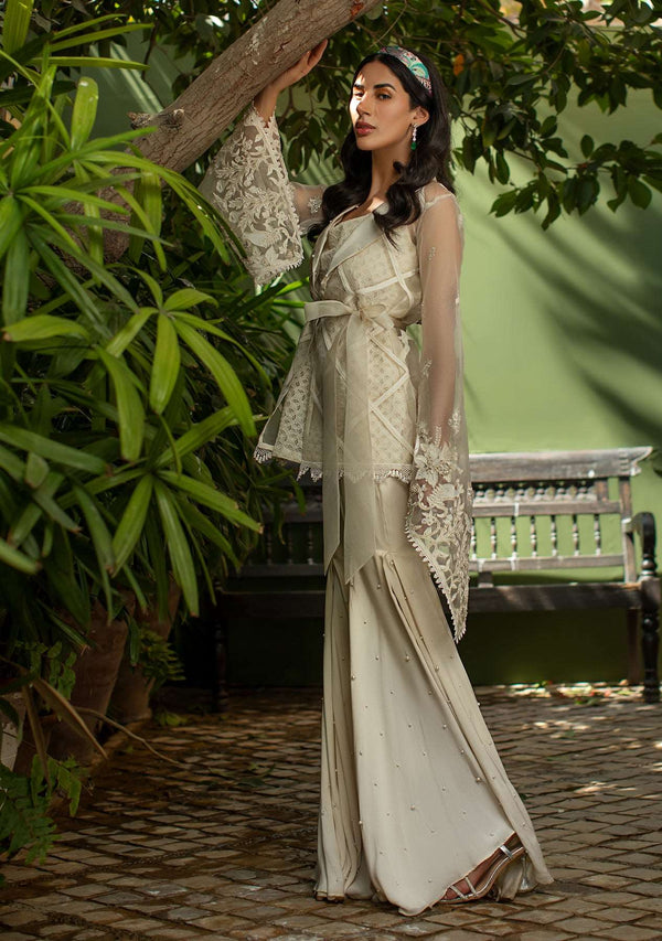 Layla Chatoor | Luxury Pret | Ivory Short Jacket