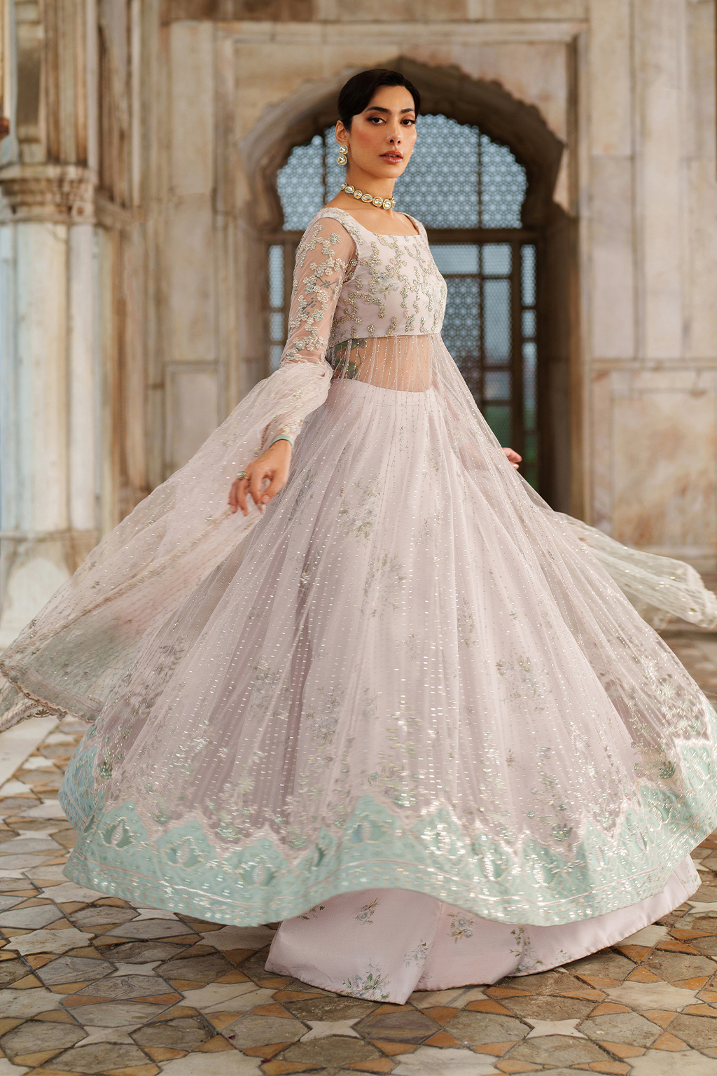 Iznik | Festive Formal | UE-552 Embroidered Net