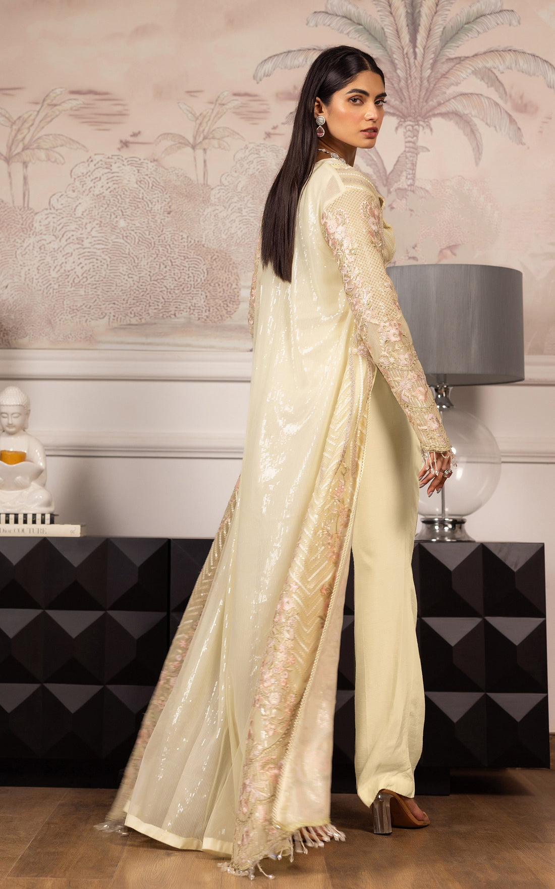 Threads and Motifs | Formal Dresses 25 | Net Embroidered Jacket With Embroidered Blouse