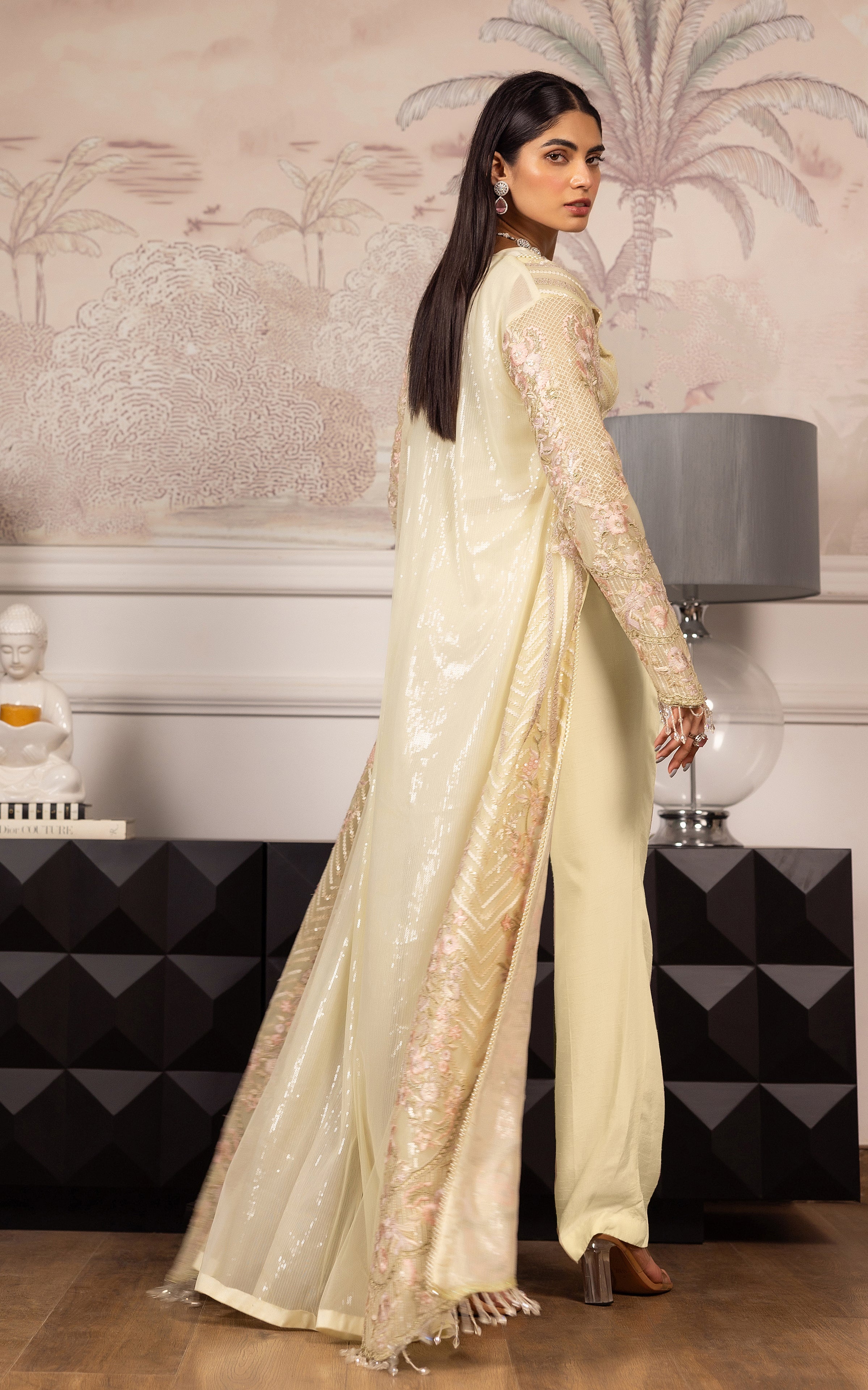 Threads and Motifs | Formal Dresses 25 | Net Embroidered Jacket With Embroidered Blouse