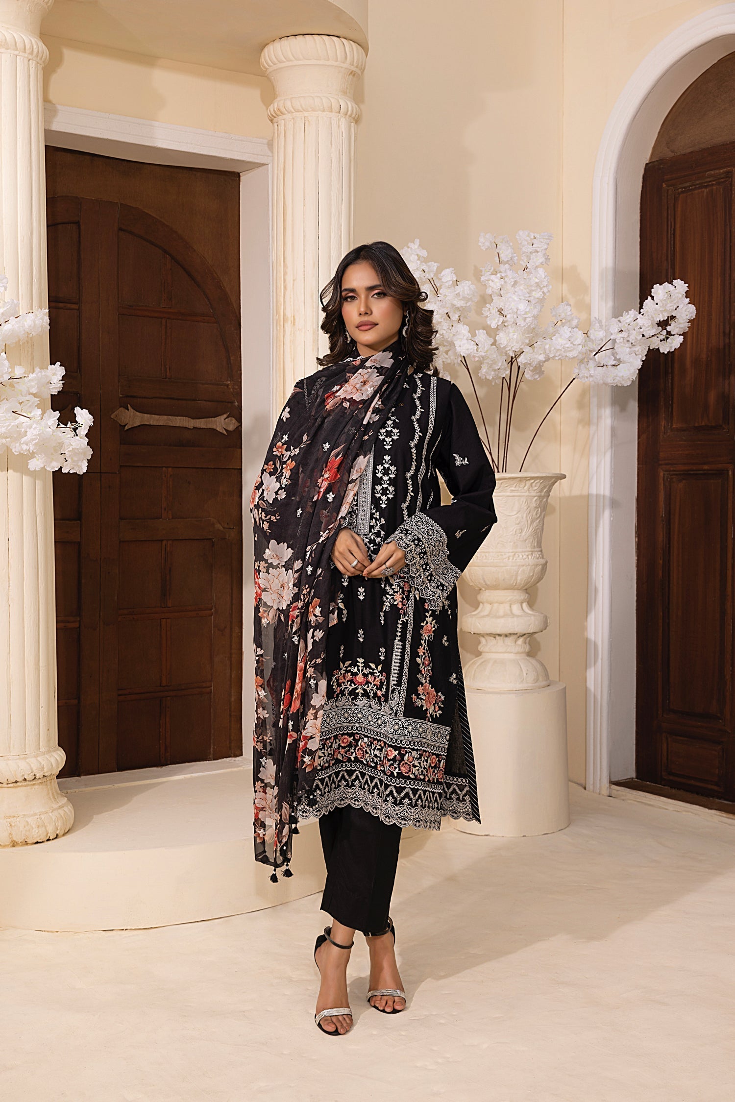 LSM | Embroidered and Printed Lawn | LG-RL-0059