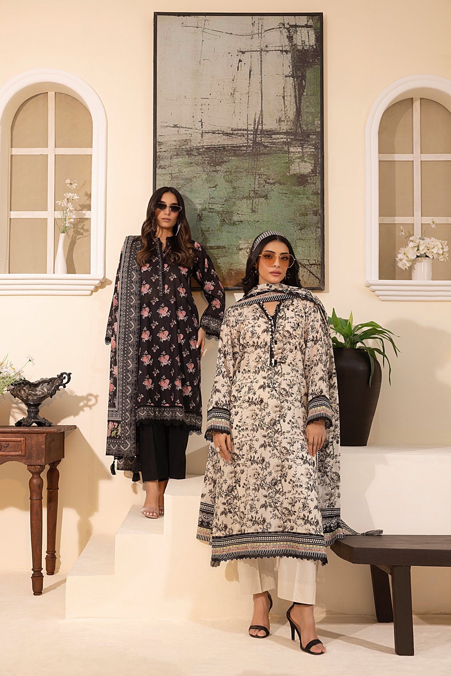 LSM | Embroidered and Printed Lawn | LG-MM-0248