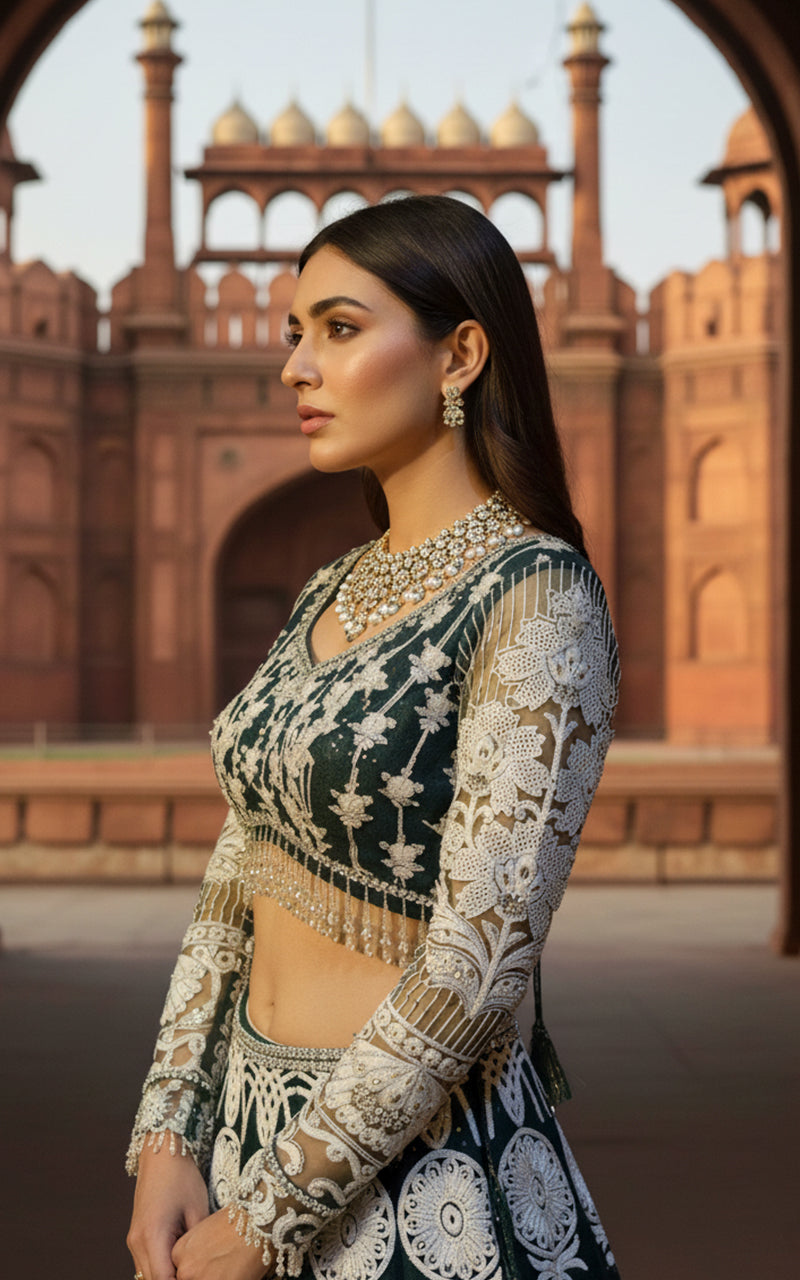 Threads and Motifs | Formal Outfits | Blouse With Lehenga