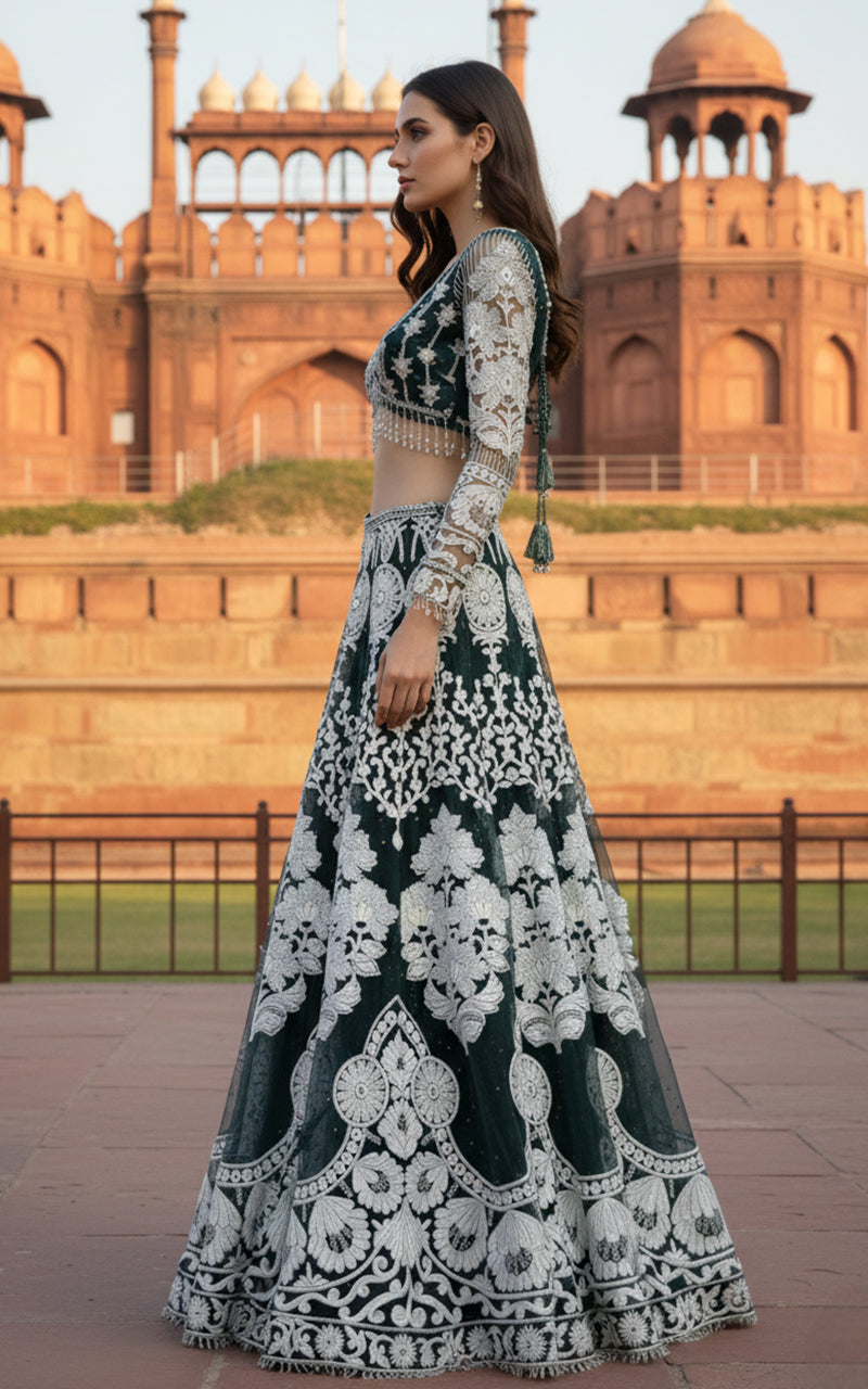 Threads and Motifs | Formal Outfits | Blouse With Lehenga