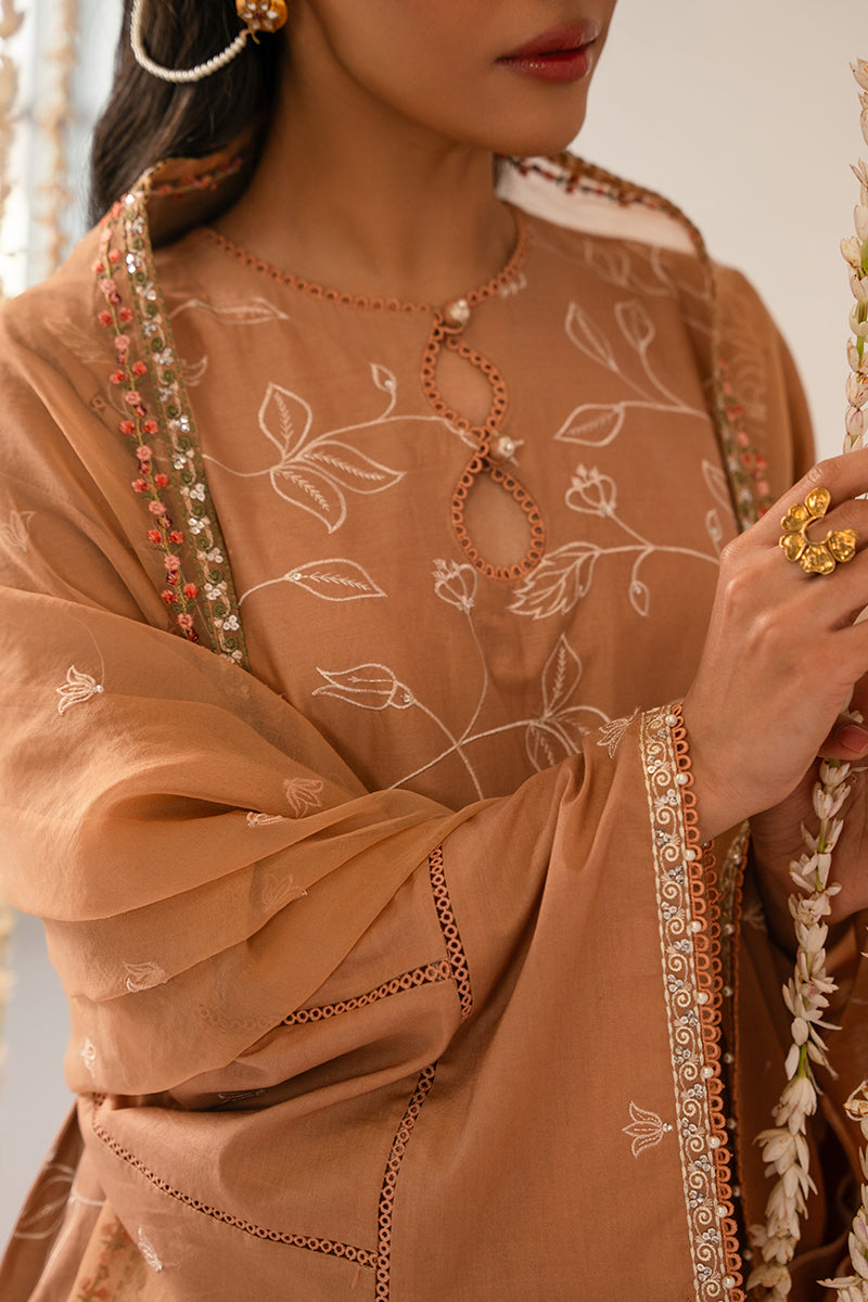 Cross Stitch | Mahiri Embroidered Lawn 24 | RUSTIC BROWN