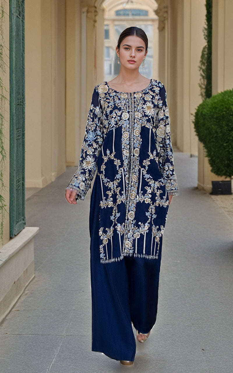 Threads and Motifs | Formal Dresses 25 | Chiffon Embroidered Shirt