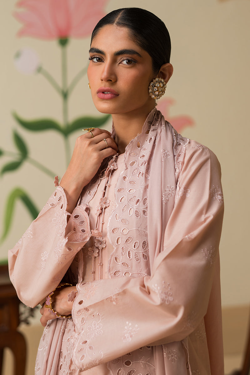 Cross Stitch | Chikankari Lawn 25 | PALE MAUVE