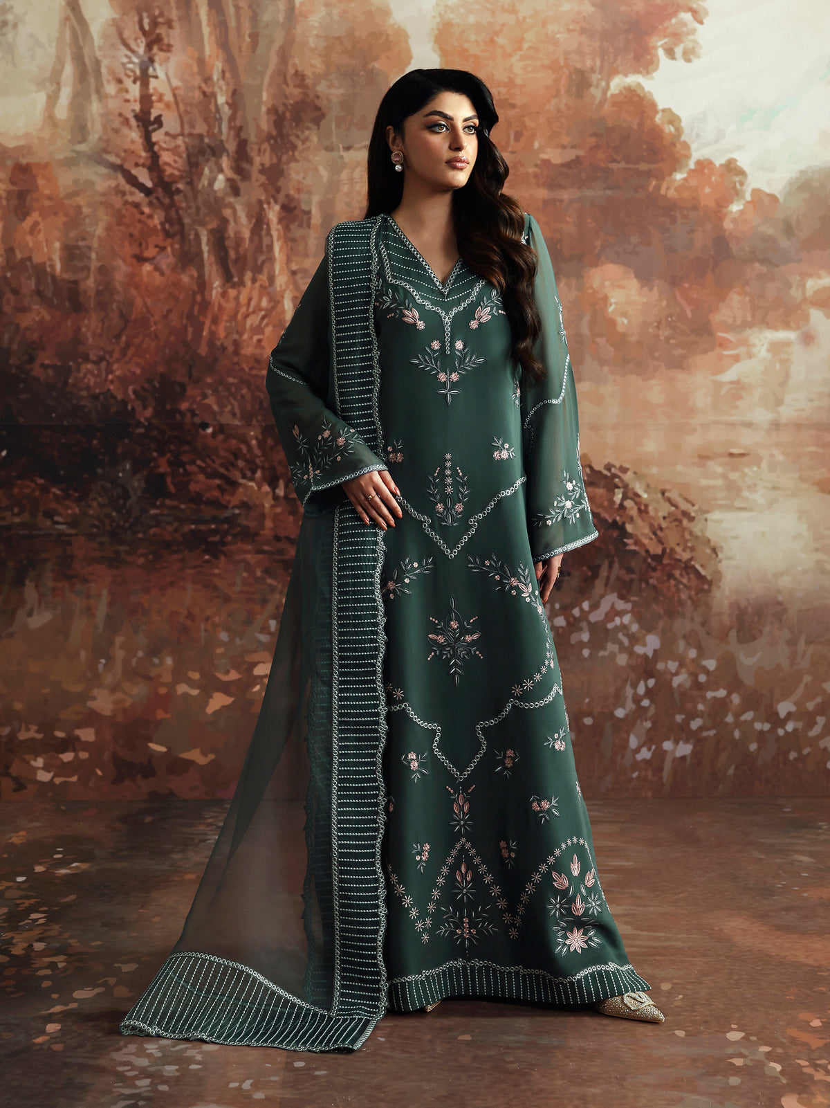 Caia | Embroidered Edit | Floral Mirage
