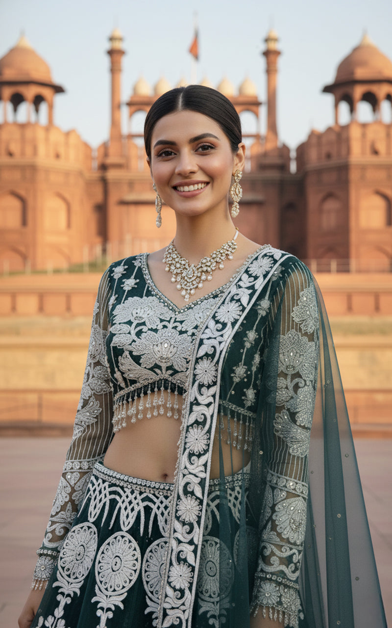 Threads and Motifs | Formal Outfits | Blouse With Lehenga