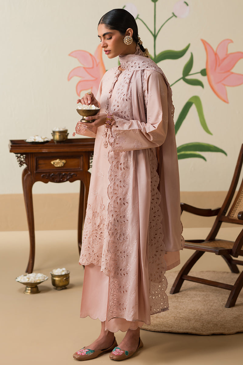 Cross Stitch | Chikankari Lawn 25 | PALE MAUVE
