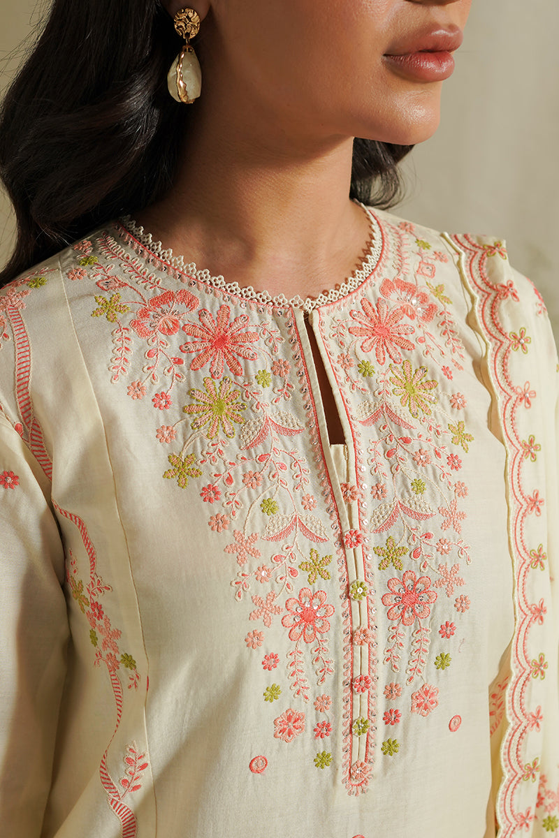 Cross Stitch | Mahiri Embroidered Lawn 24 | IVORY BLOSSOM