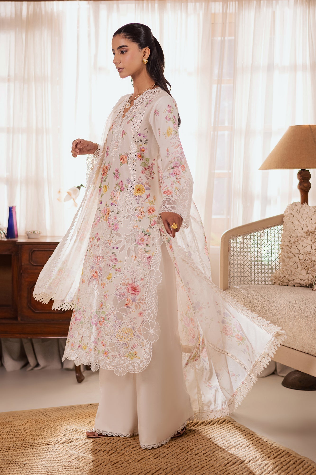 Rajbari | Selene Premium Festive Lawn | Aura