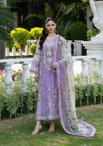 Elaf Premium | Signature Embroidered Lawn with Chiffon Collection 26 | ESG-1B BIANCA