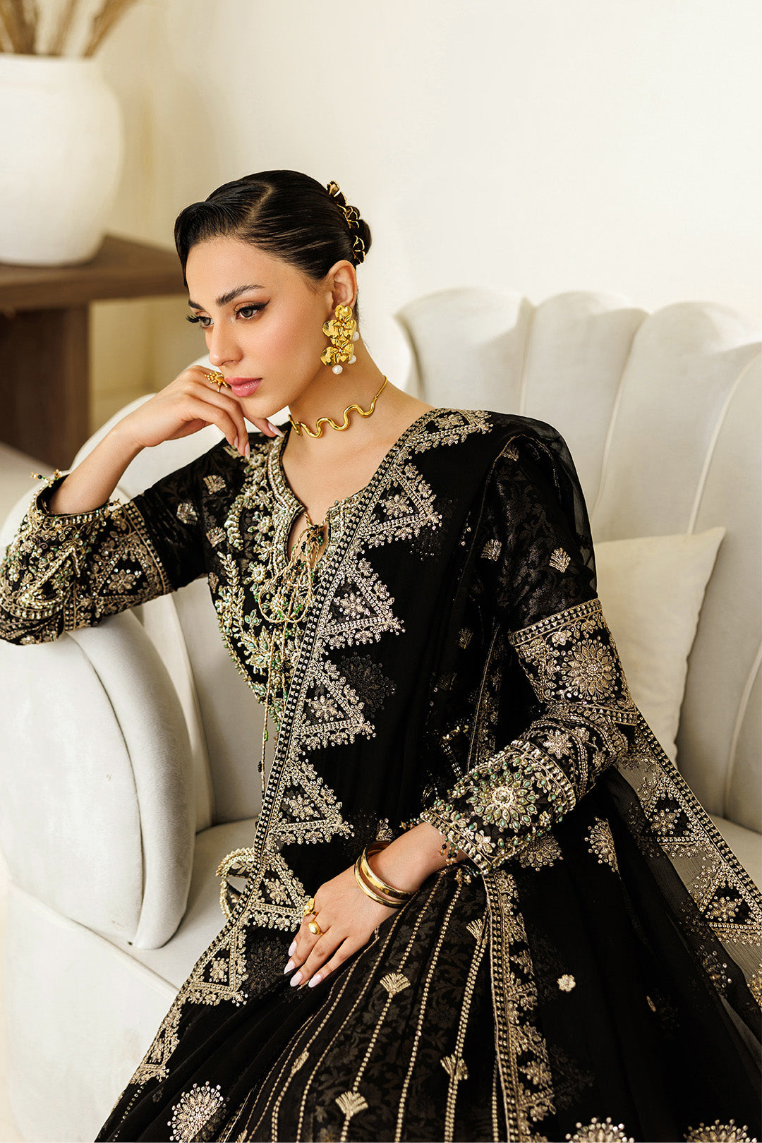 Alizeh | Aymal Luxury Bamber Chiffon | AF-BHM-4073-Blanc