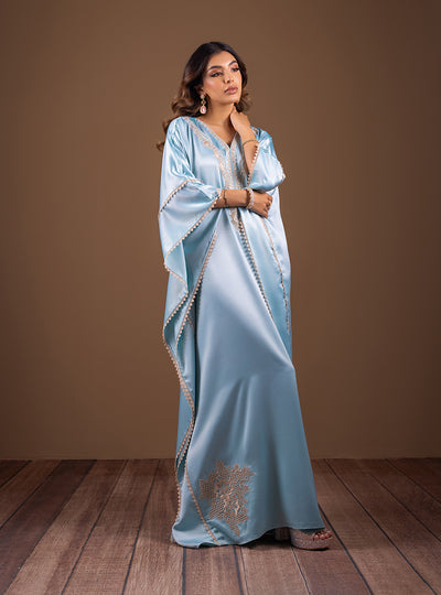Zainab Chottani | The Kaftan Edit | Aqua Blossom