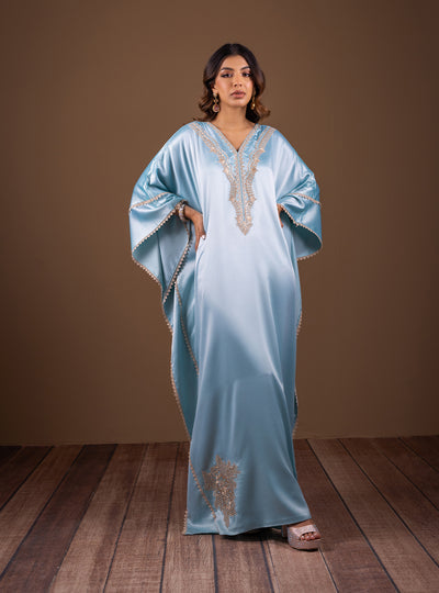 Zainab Chottani | The Kaftan Edit | Aqua Blossom