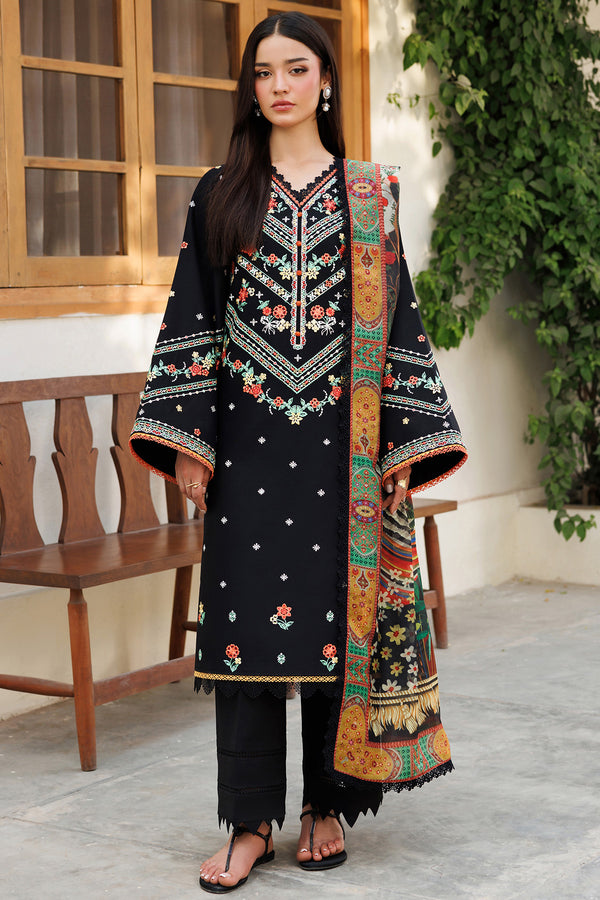 Farasha | Summer Weaves Embroidered Lawn | Midnight Veil