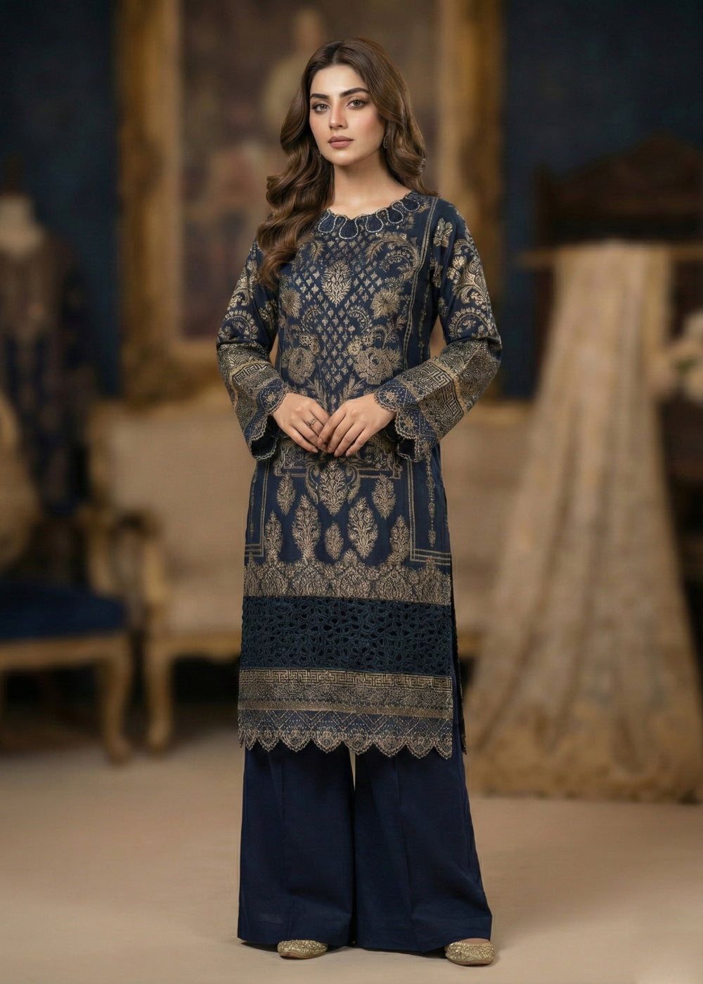 Diara Couture | Eid Lawn 26 | EID. INDIGO - ZD-20