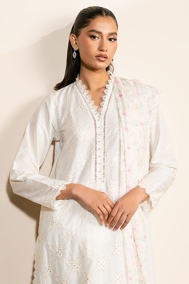 Cross Stitch | Mahiri Lawn 25 | IVORY GLINT