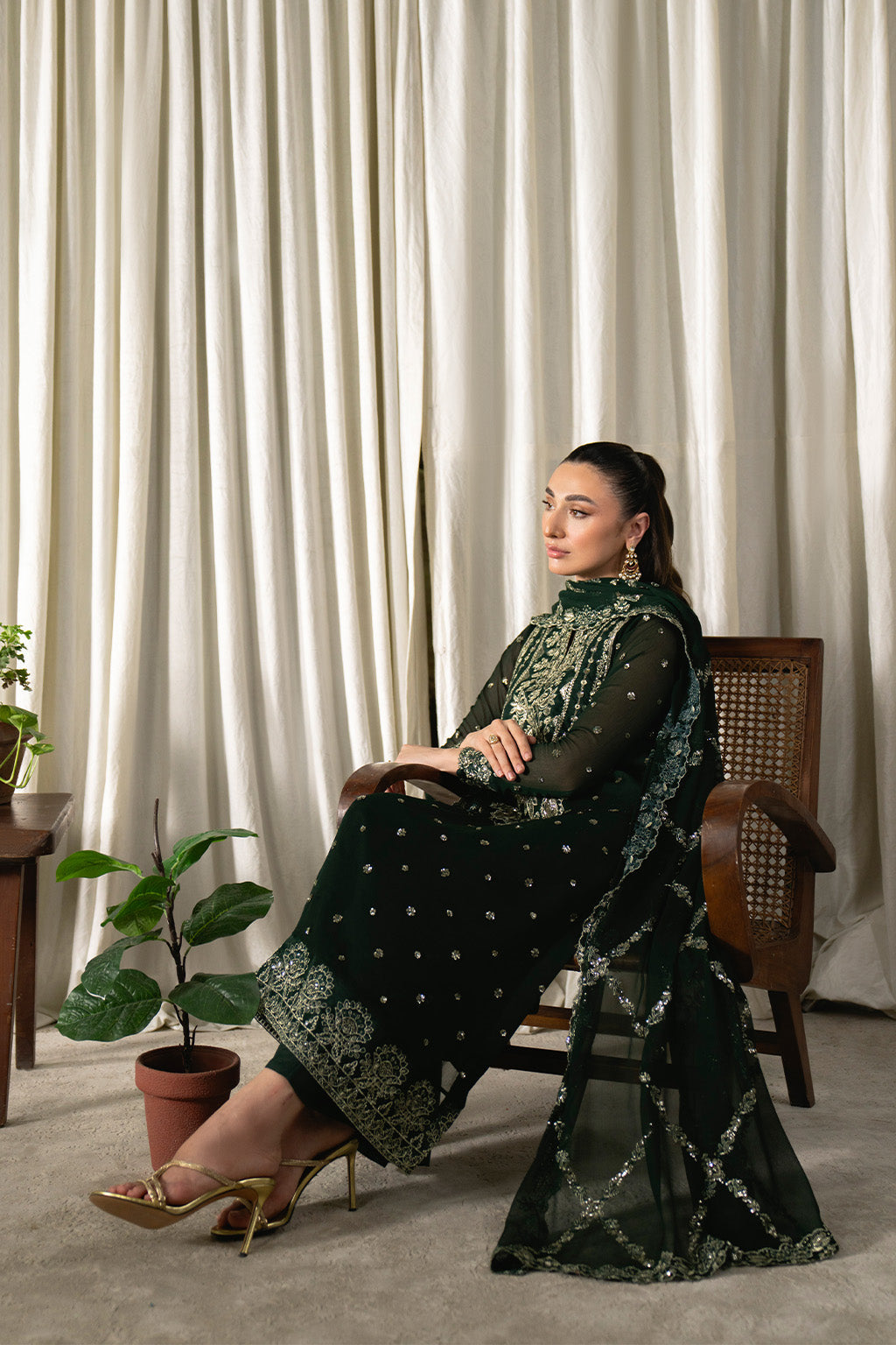 Neeshay | Ready to Wear Chiffon | RTW-CHFN-04 Green
